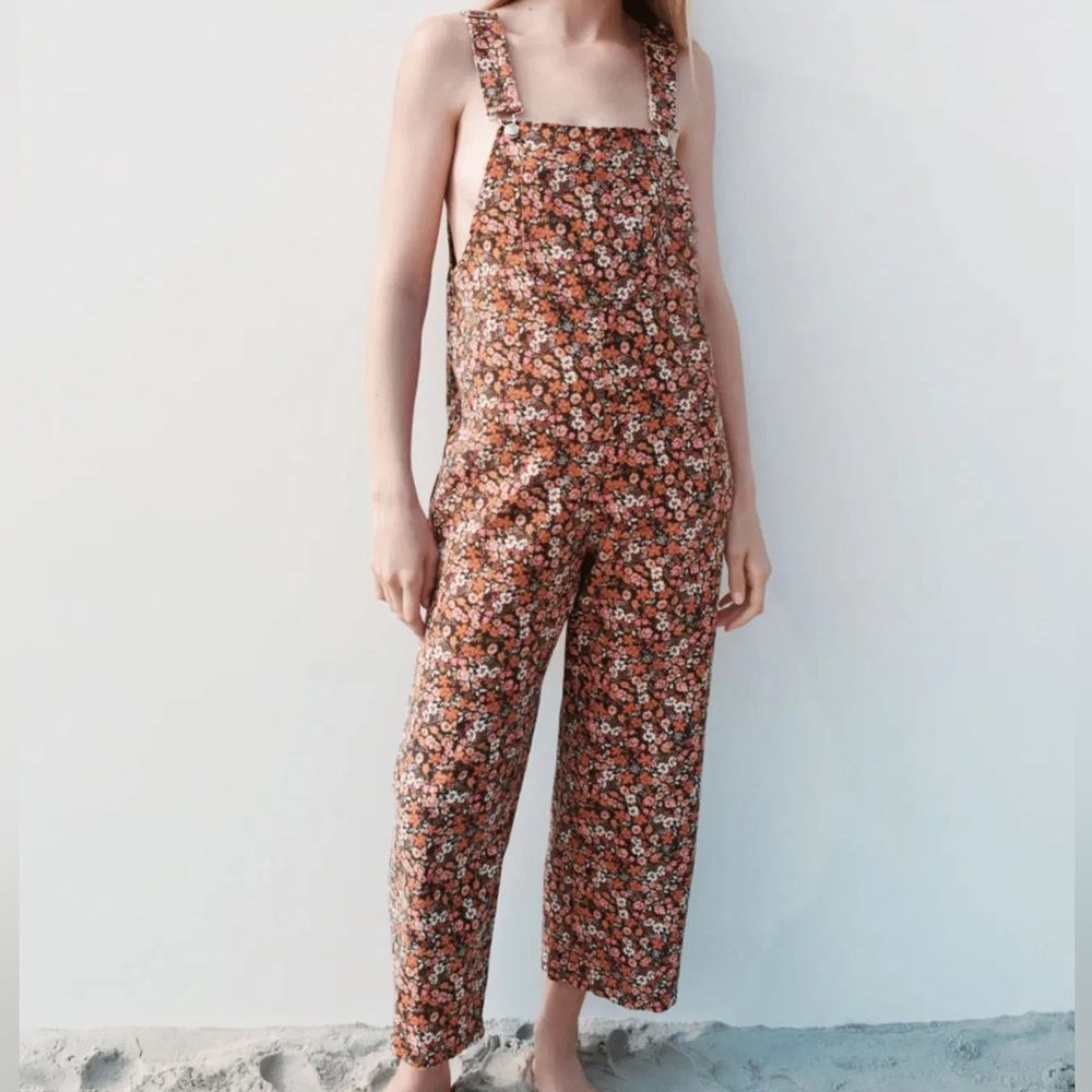 Zara Floral Overalls